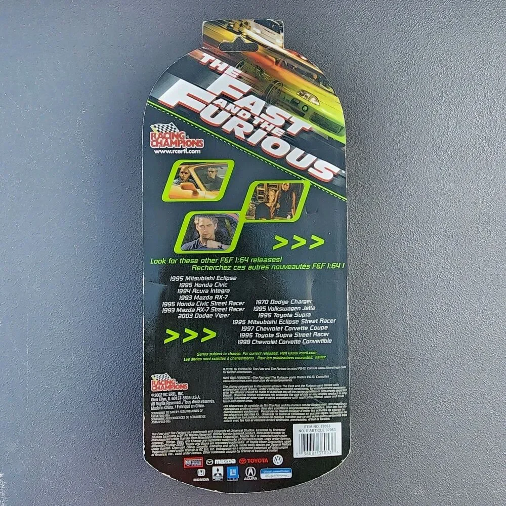 2002 Racing Champions The Fast And The Furious 5-Pack 1:64 Diecast Cars Sealed